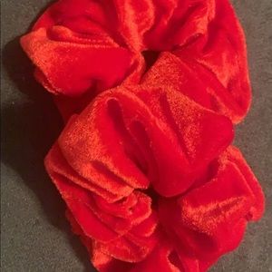 Red velvet scrunchies